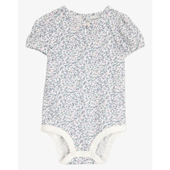 Carter's OshKosh B'gosh Denim Jumper Dress with Floral Short-Sleeve Bodysuit - Picture 3 of 4